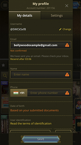 registration on Bollywood